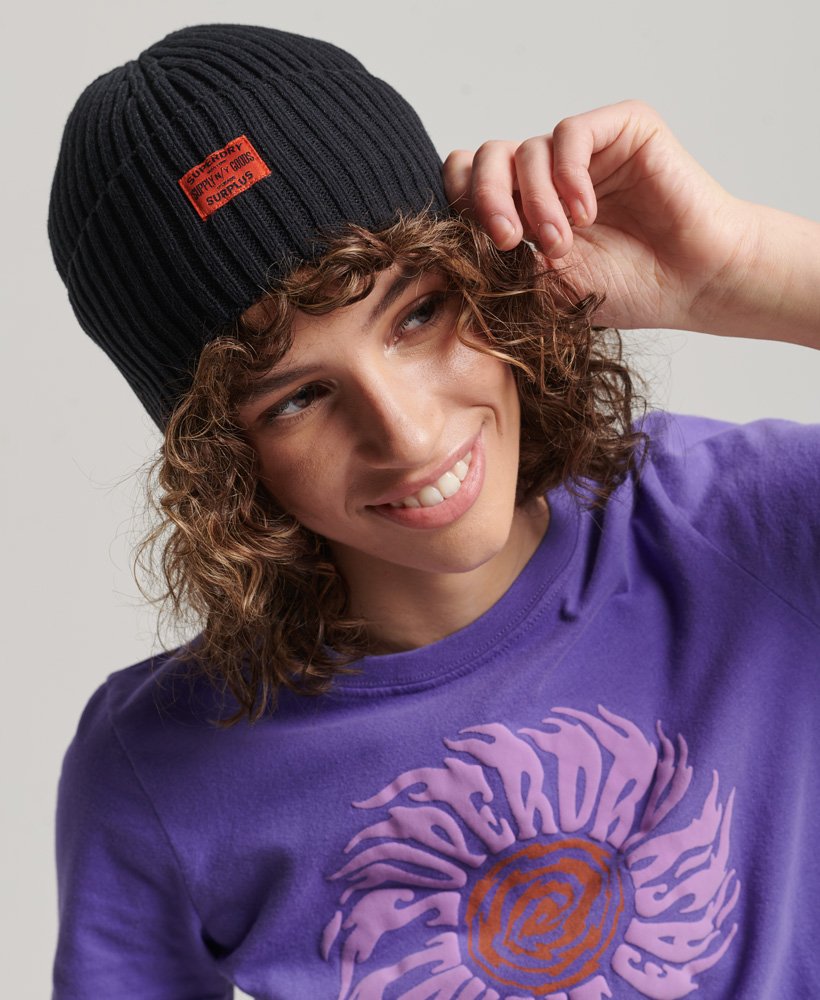rkwear gebreide muts in zwart