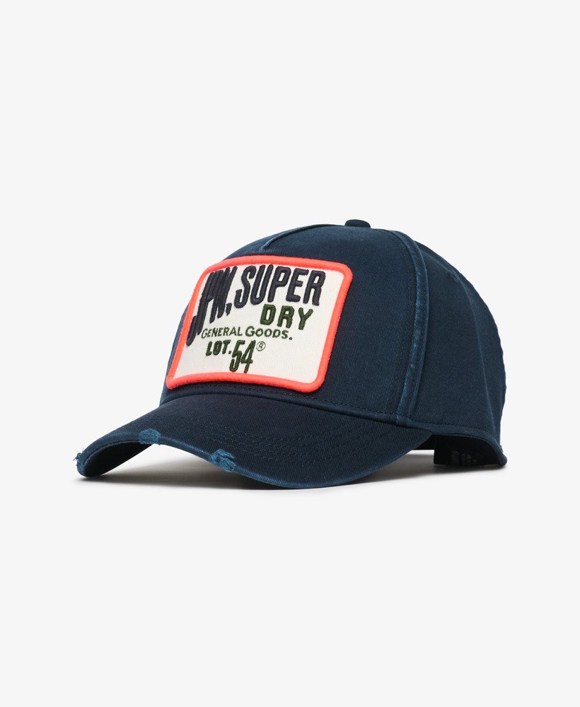 truckerpet met grafische print in eclipse navy