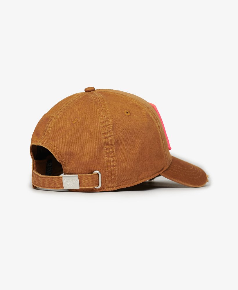 truckerpet met print in tabaksbruin van denim co.