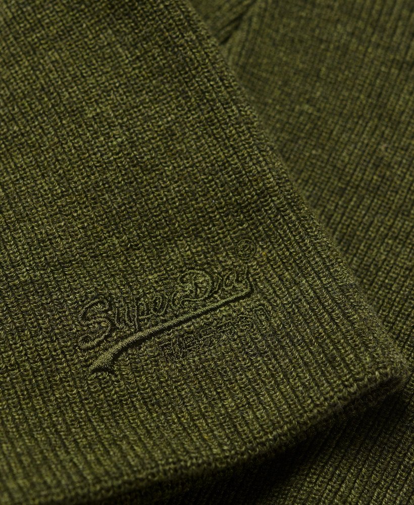 sport tri logo trucker cap in deep army green marl