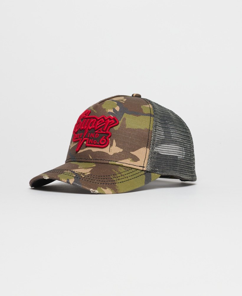 dirt road trucker cap in para camo