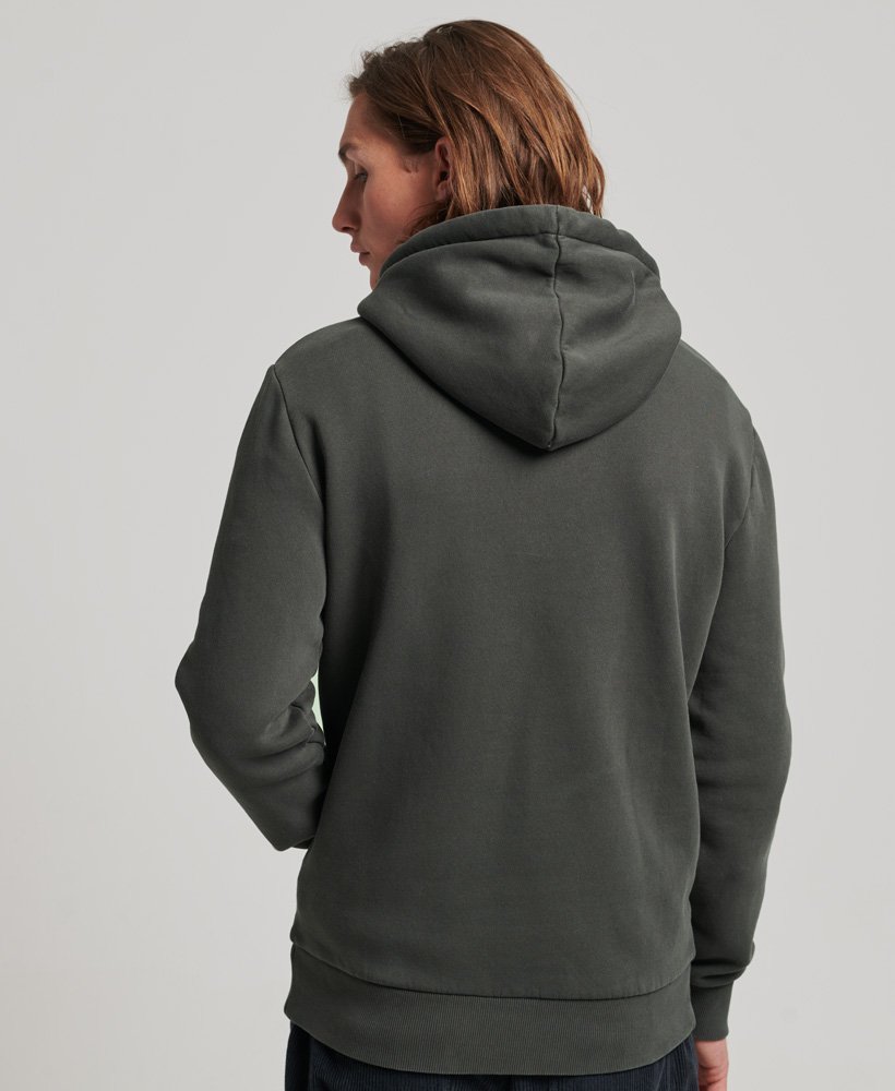 vintage logo neon hoodie in carbongrijs