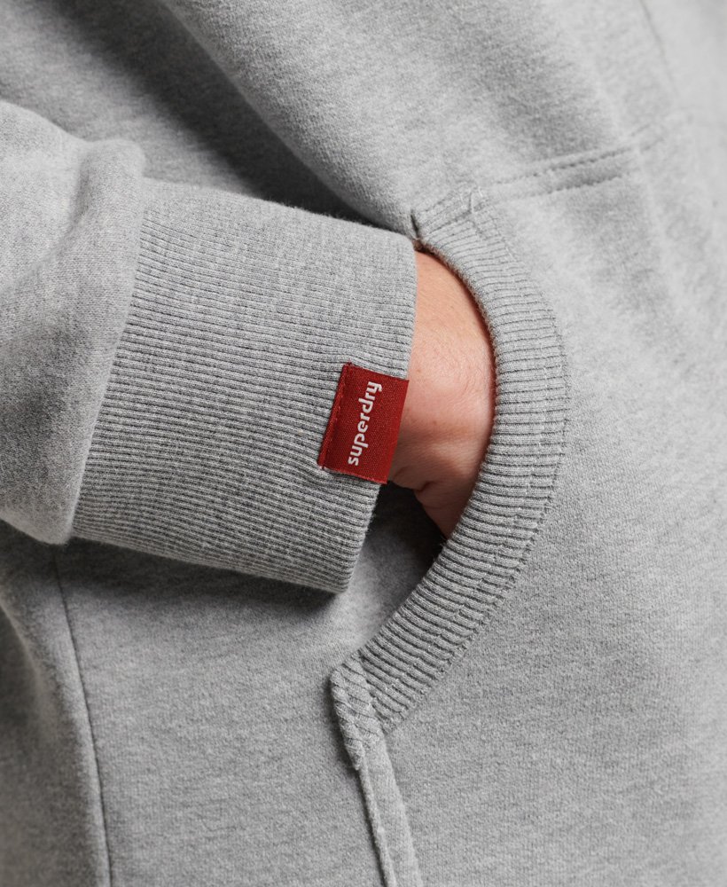 vintage logo neon zip hoodie in grey marl