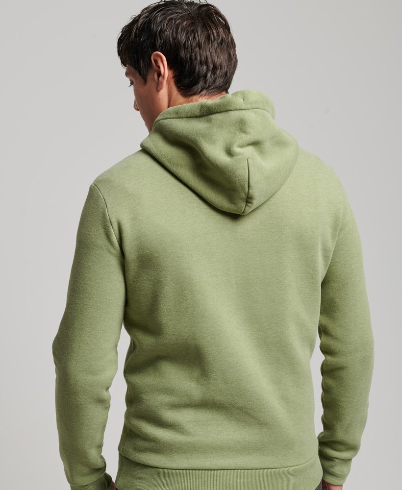 vintage shadow hoodie in oliegroen gemêleerd