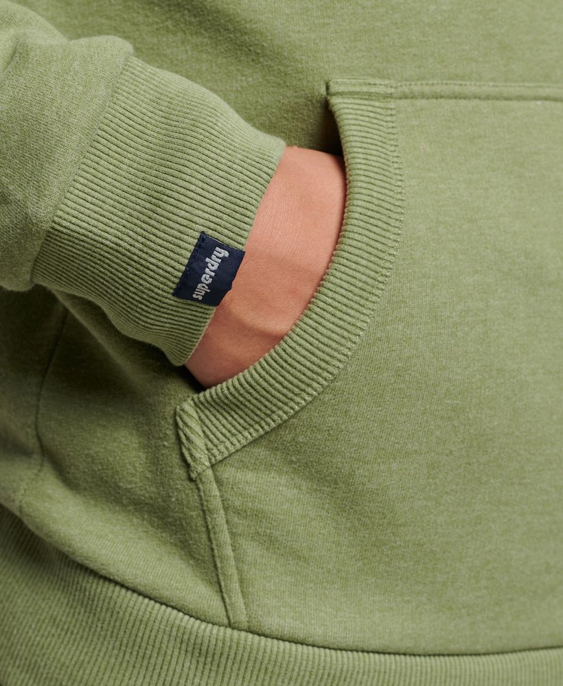 vintage shadow hoodie in oliegroen gemêleerd