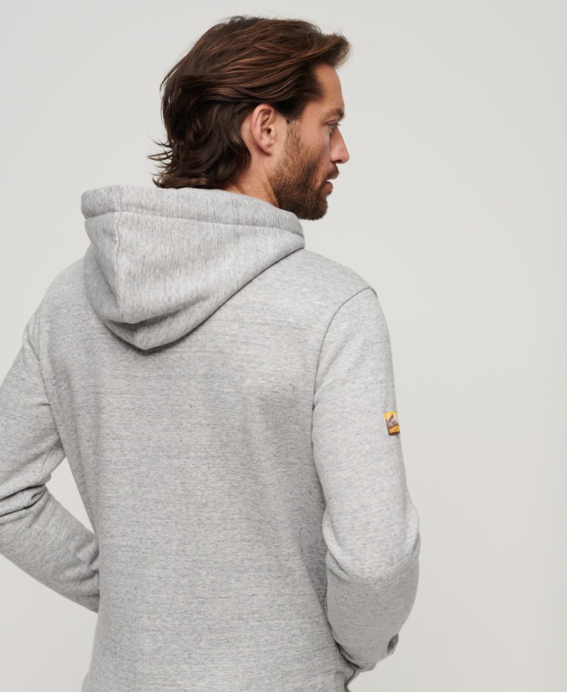 core logo classic hoodie in athletic grey marl