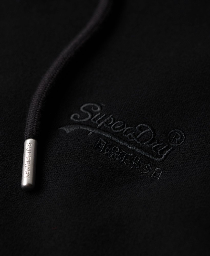 essential logo hoodie in zwart