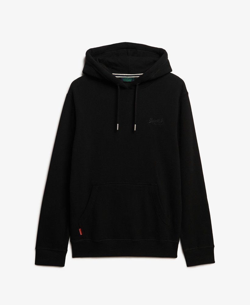 essential logo hoodie in zwart