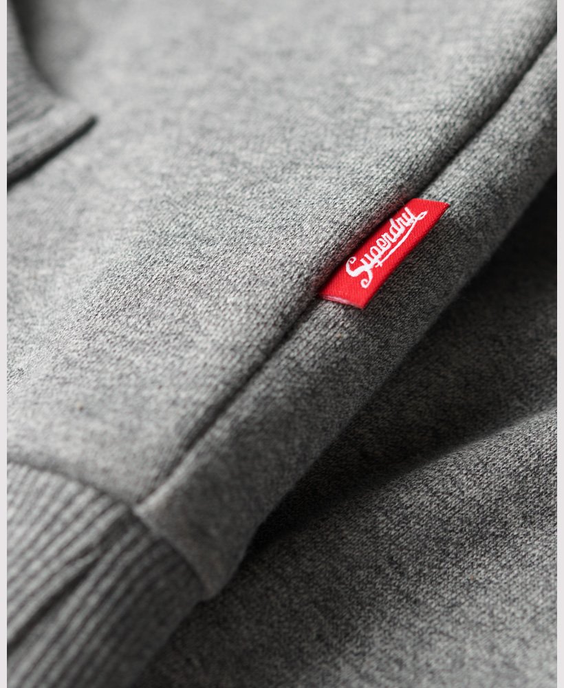 hoodie met reisansichtkaartprint in donkergrijs gemêleerd.