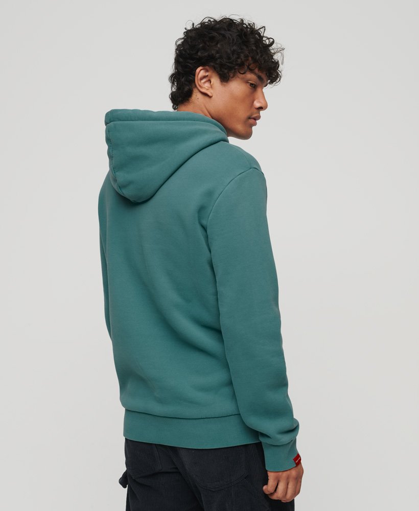 neon vintage logo hoodie in hydro blue