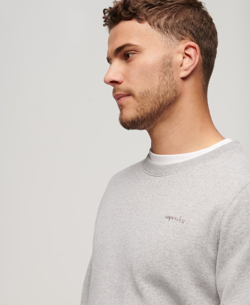 vintage gewassen sweatshirt in collegegrijs gemêleerd