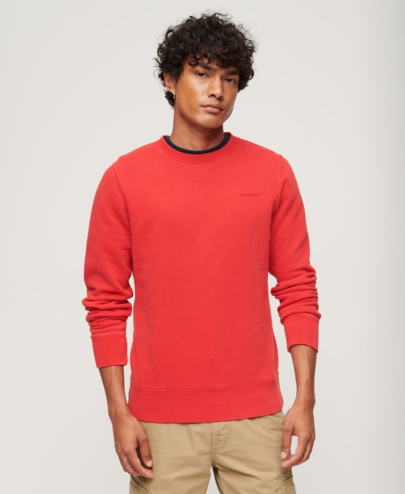 vintage gewassen sweatshirt in varsity red