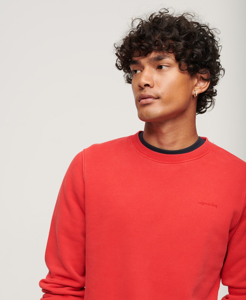 vintage gewassen sweatshirt in varsity red