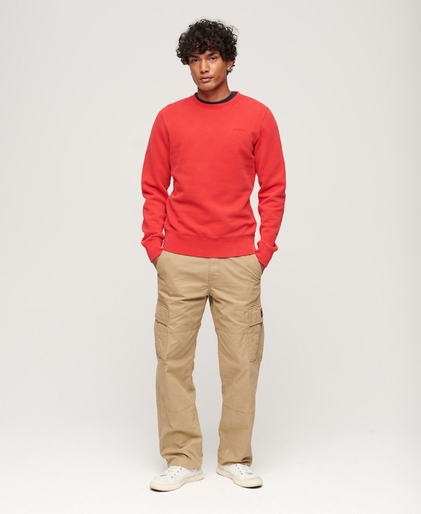 vintage gewassen sweatshirt in varsity red