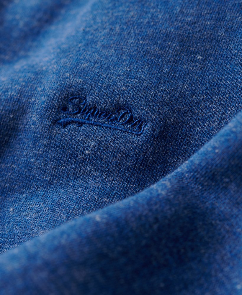 essential logo crew sweatshirt in midwest blue marl