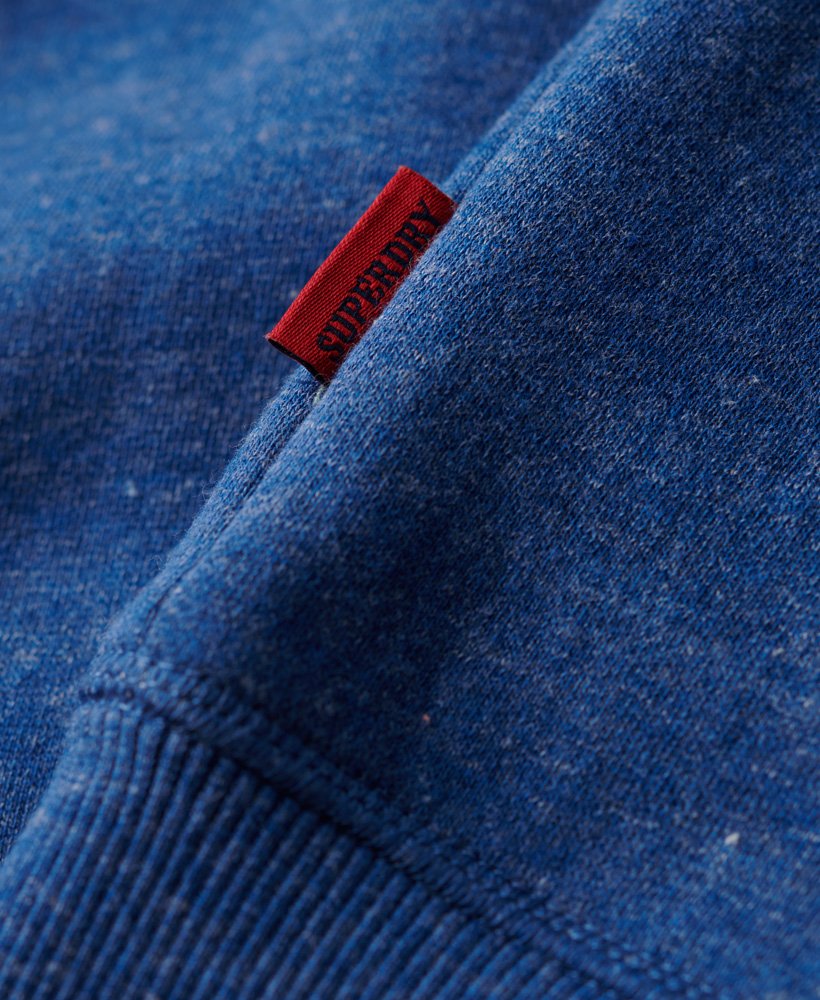 essential logo crew sweatshirt in midwest blue marl