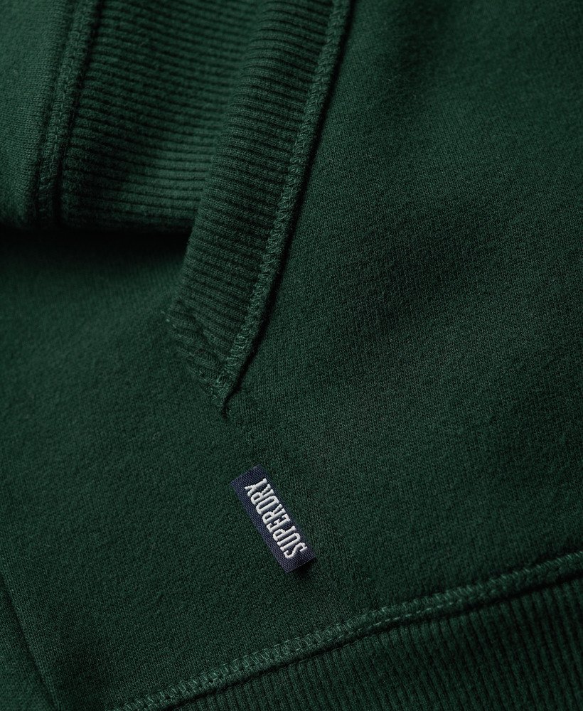 essential logo zip hoodie in bosgroen