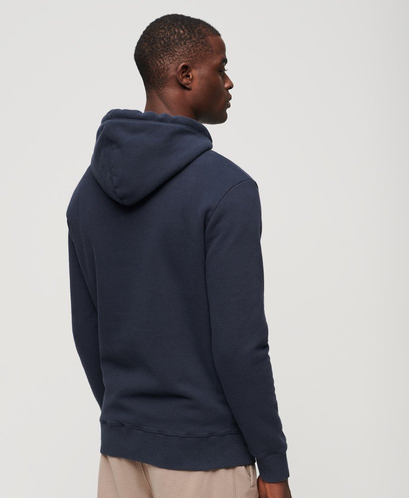 essential logo hoodie in eclipse navy