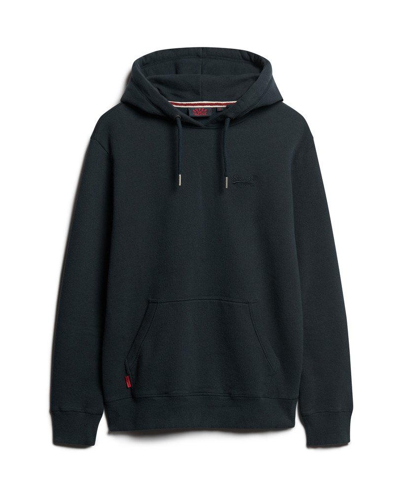 essential logo hoodie in eclipse navy