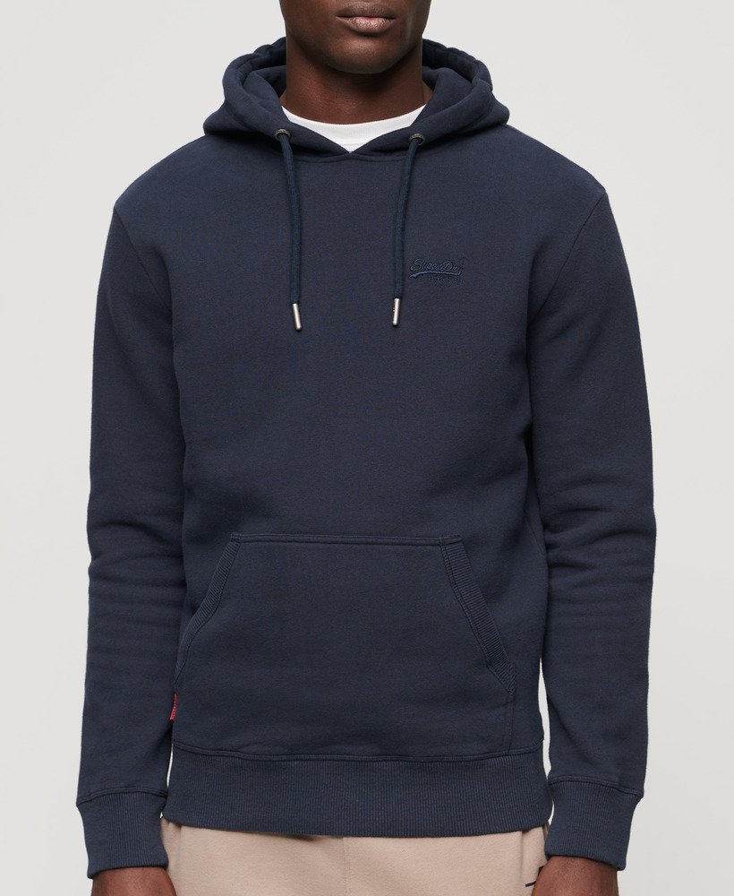 essential logo hoodie in eclipse navy