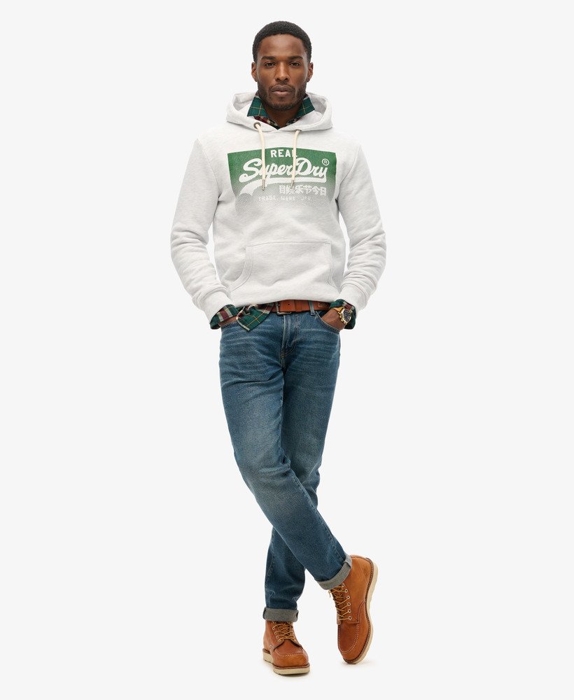 vintage box gradient hoodie in ice marl