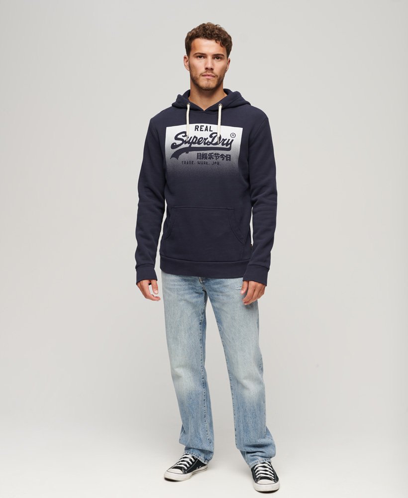 vintage box gradient hoodie in atlantic navy