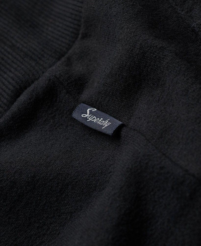 hoodie met core-logo en strepen in gitzwart