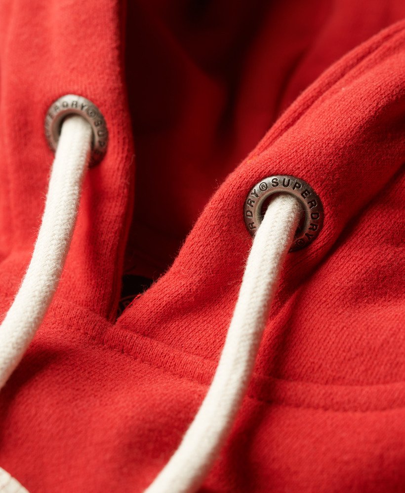 atletische hoodie met print in ferra red marl