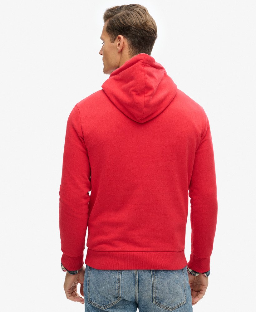 atletische hoodie met print in ferra red marl