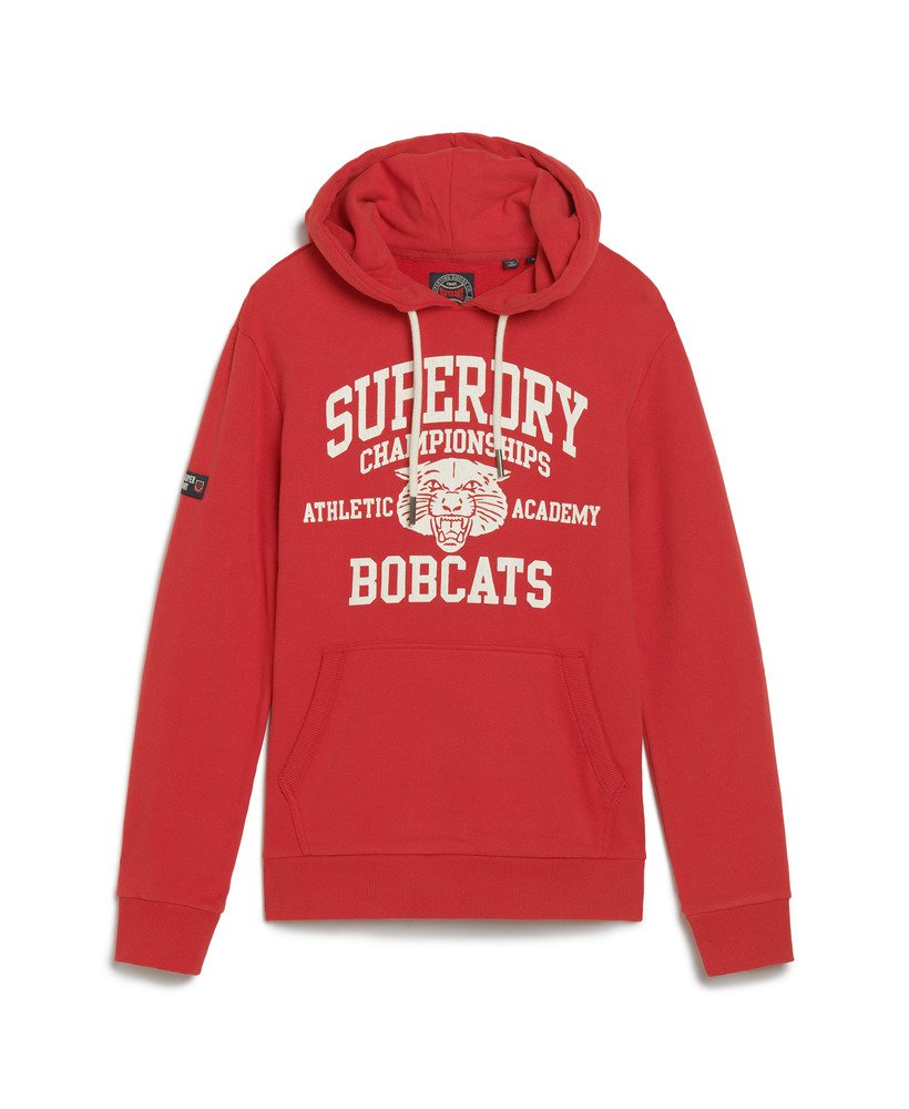 atletische hoodie met print in ferra red marl