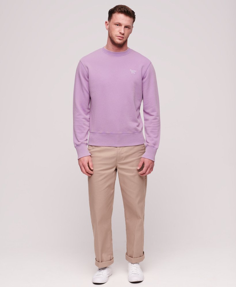 vintage gewassen sweatshirt in lavendelpaars