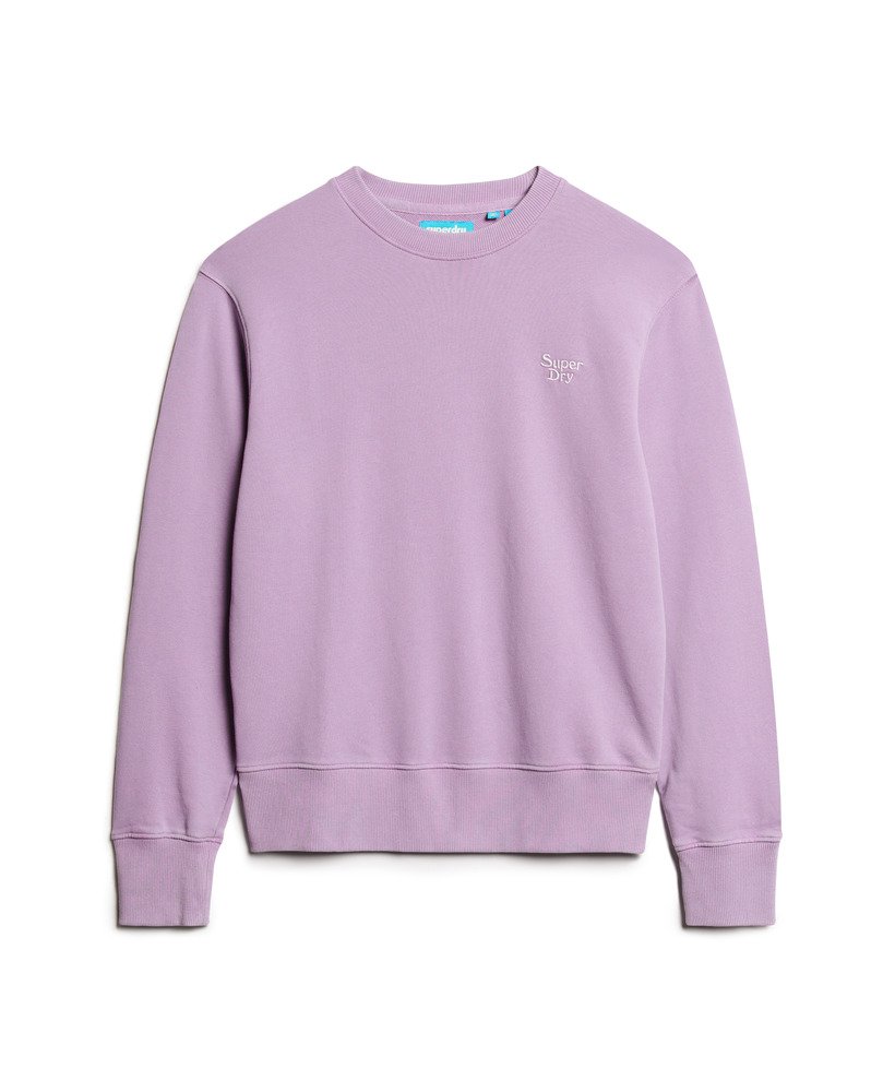 vintage gewassen sweatshirt in lavendelpaars