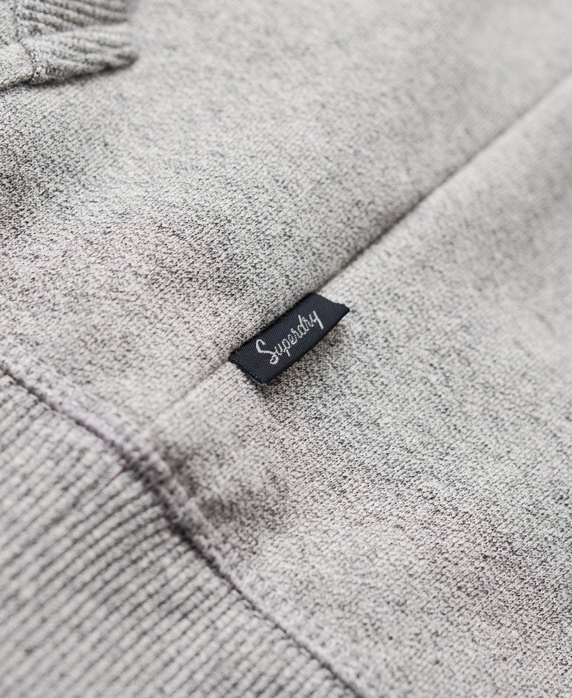 hoodie met reliëf vintage logo in lichtgrijs true grit