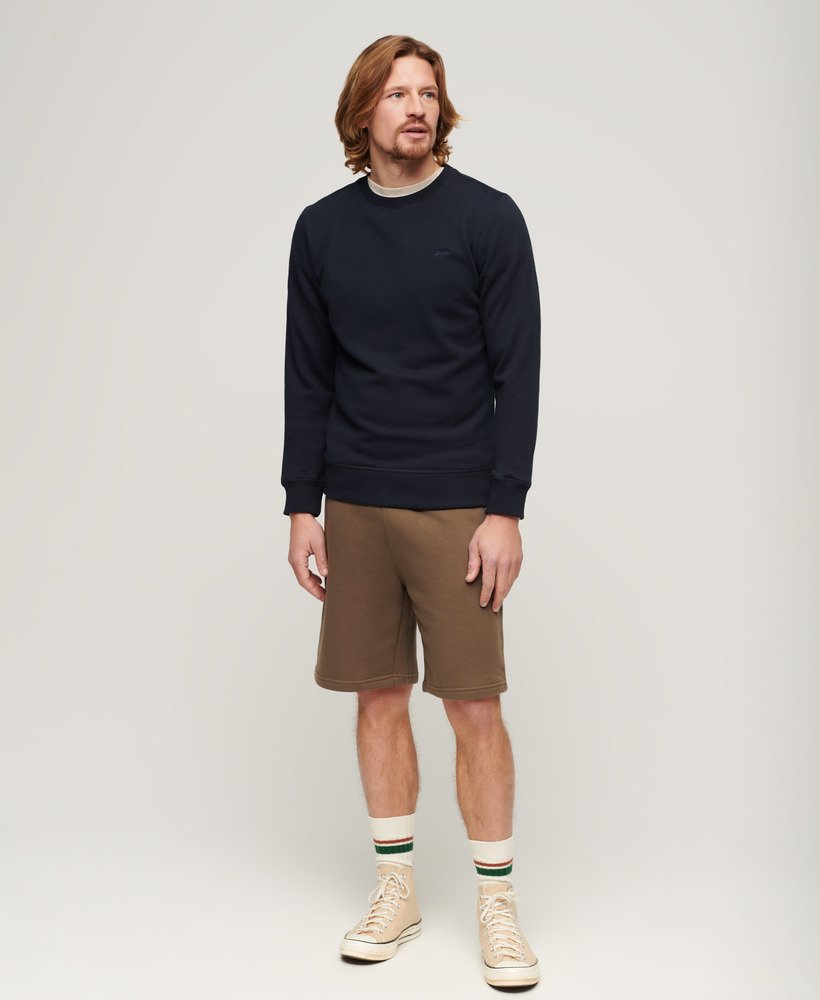 essential logo crew sweatshirt in eclipse navy