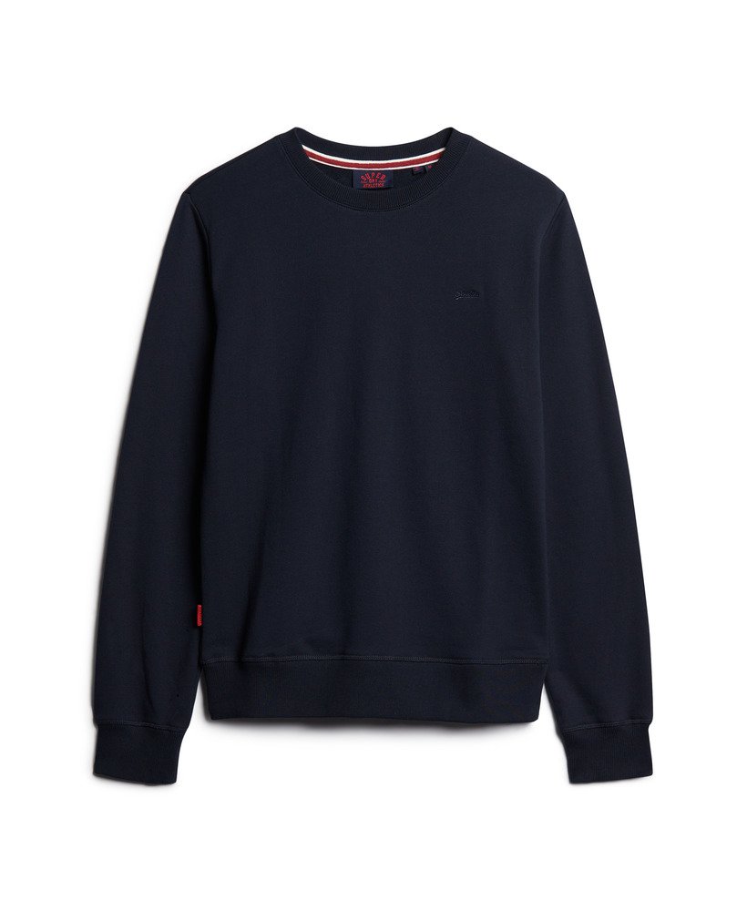essential logo crew sweatshirt in eclipse navy
