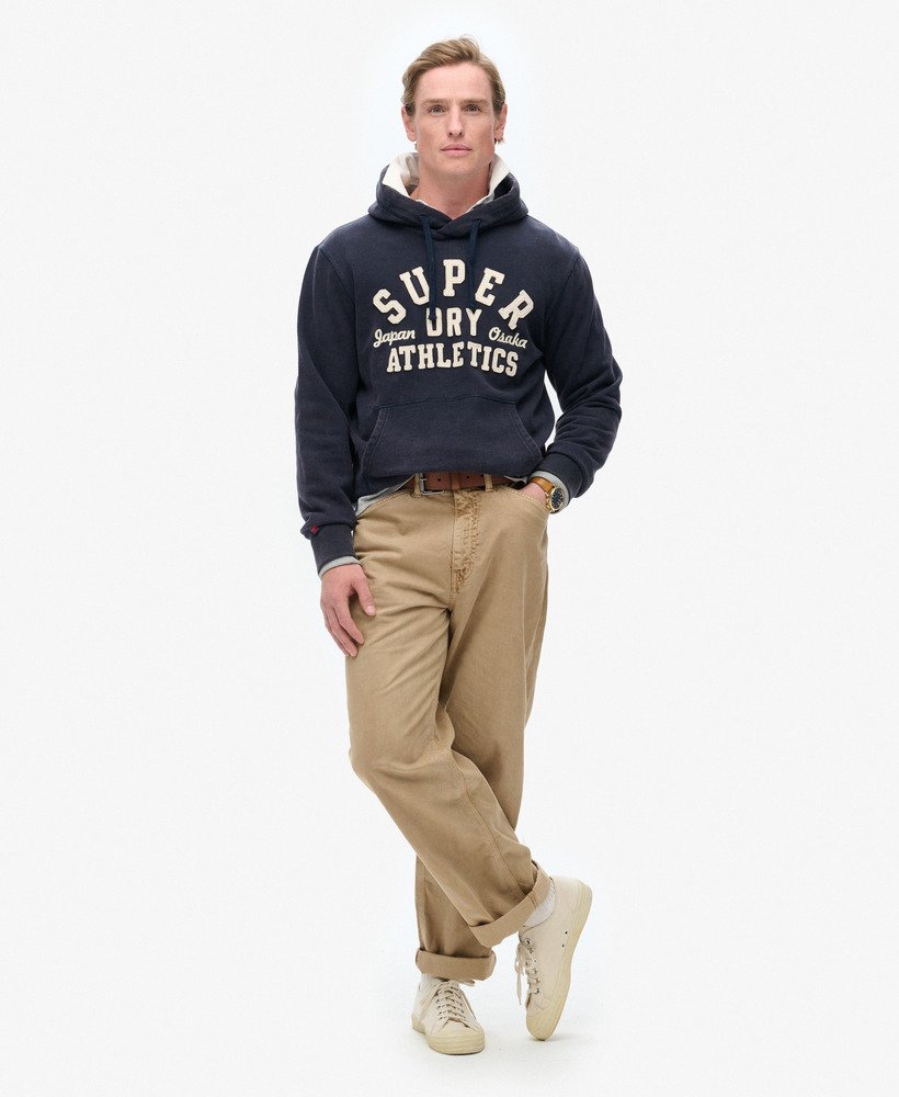 vintage sportieve hoodie in eclipse navy