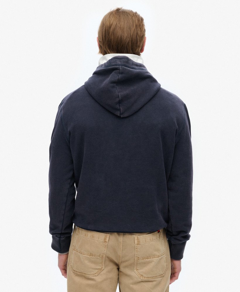 vintage sportieve hoodie in eclipse navy