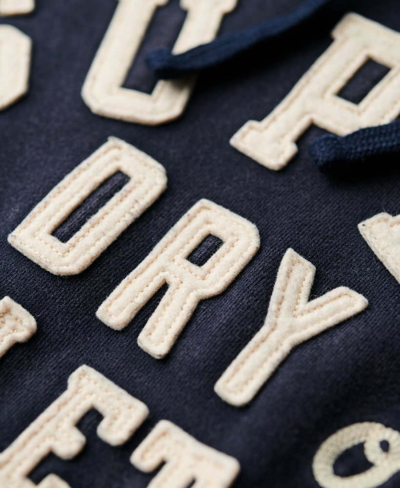 vintage sportieve hoodie in eclipse navy
