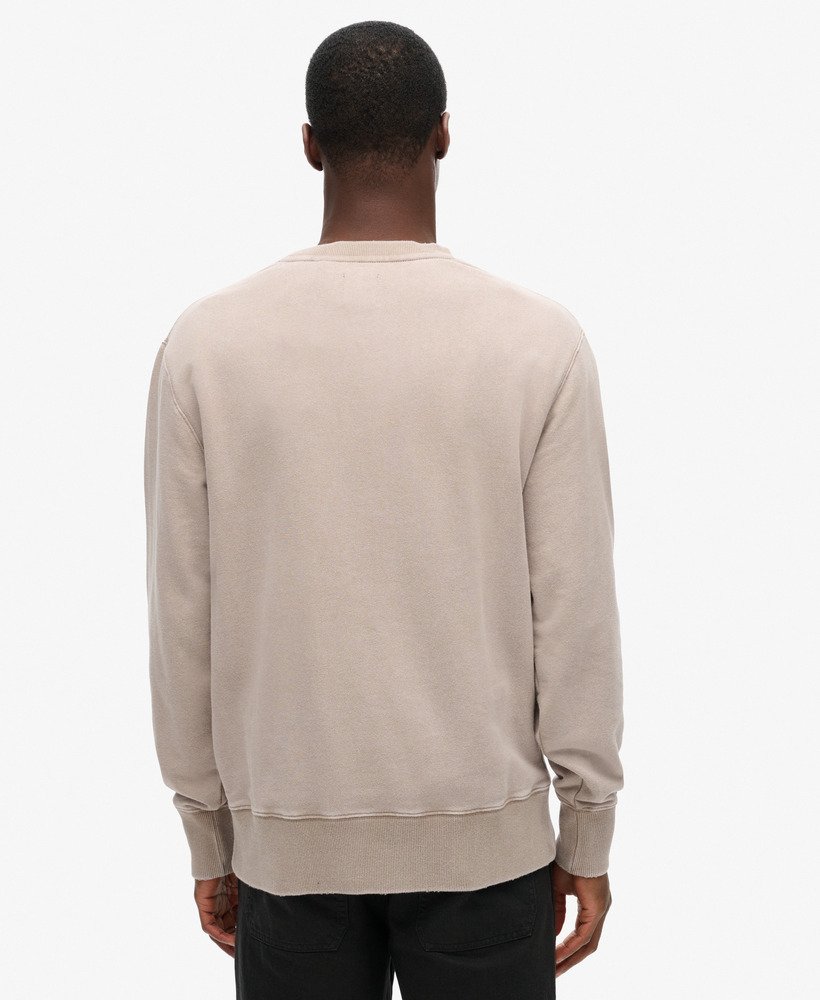 mechanic loose fit crew sweatshirt in moonrock