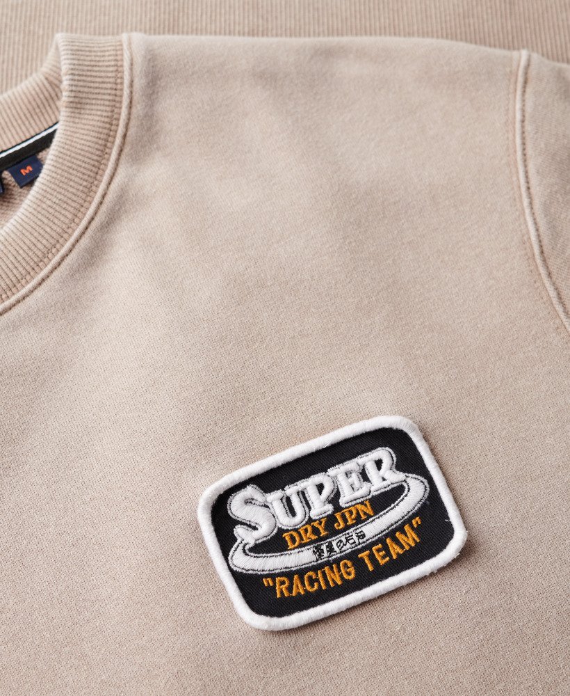 mechanic loose fit crew sweatshirt in moonrock