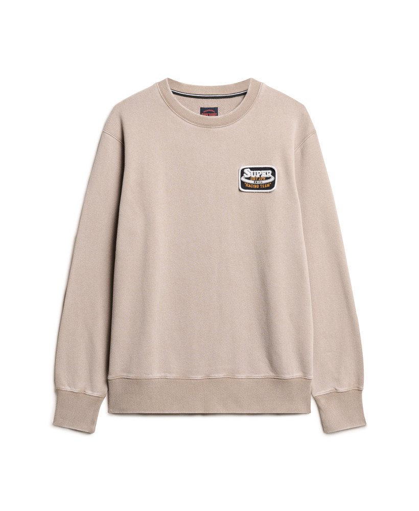 mechanic loose fit crew sweatshirt in moonrock