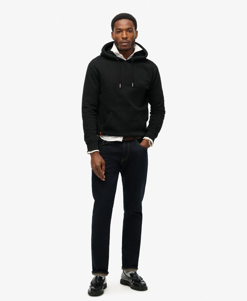 essential logo hoodie in zwart