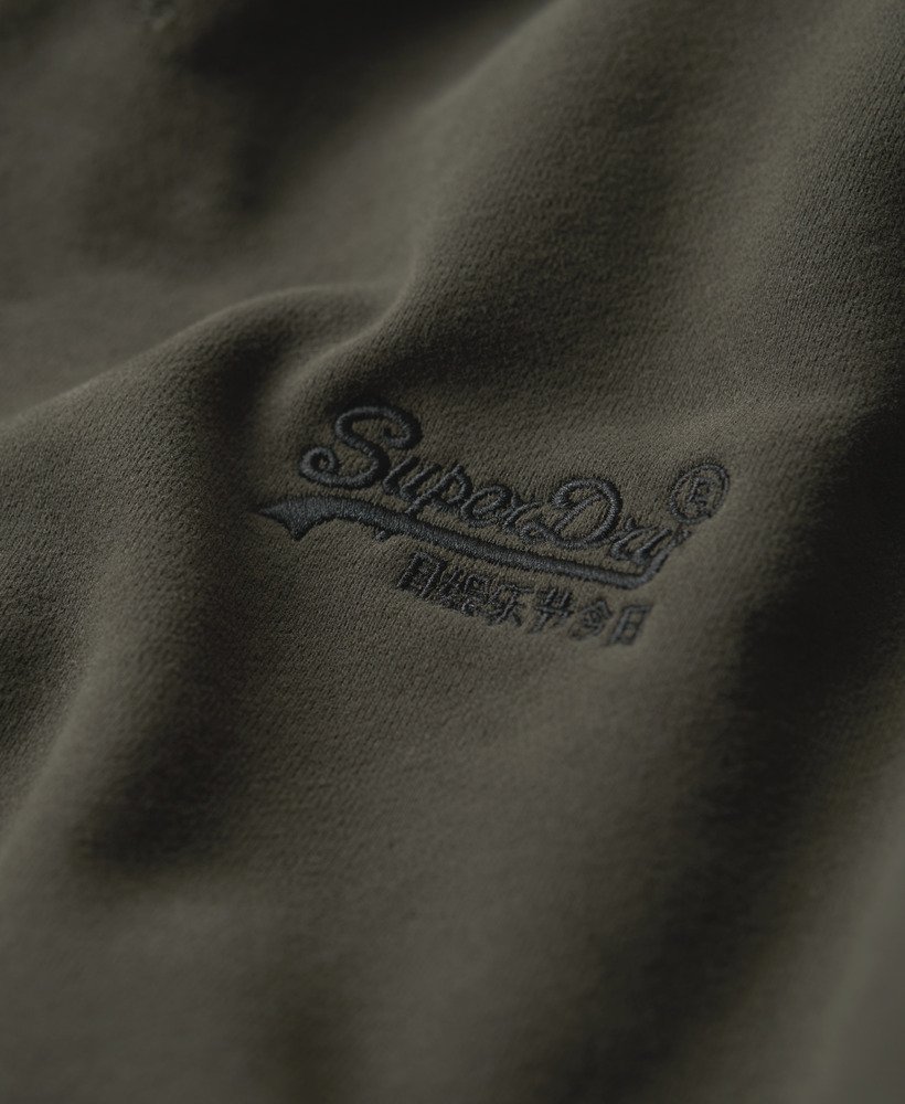 essential logo crew sweatshirt in donkergrijsgroen