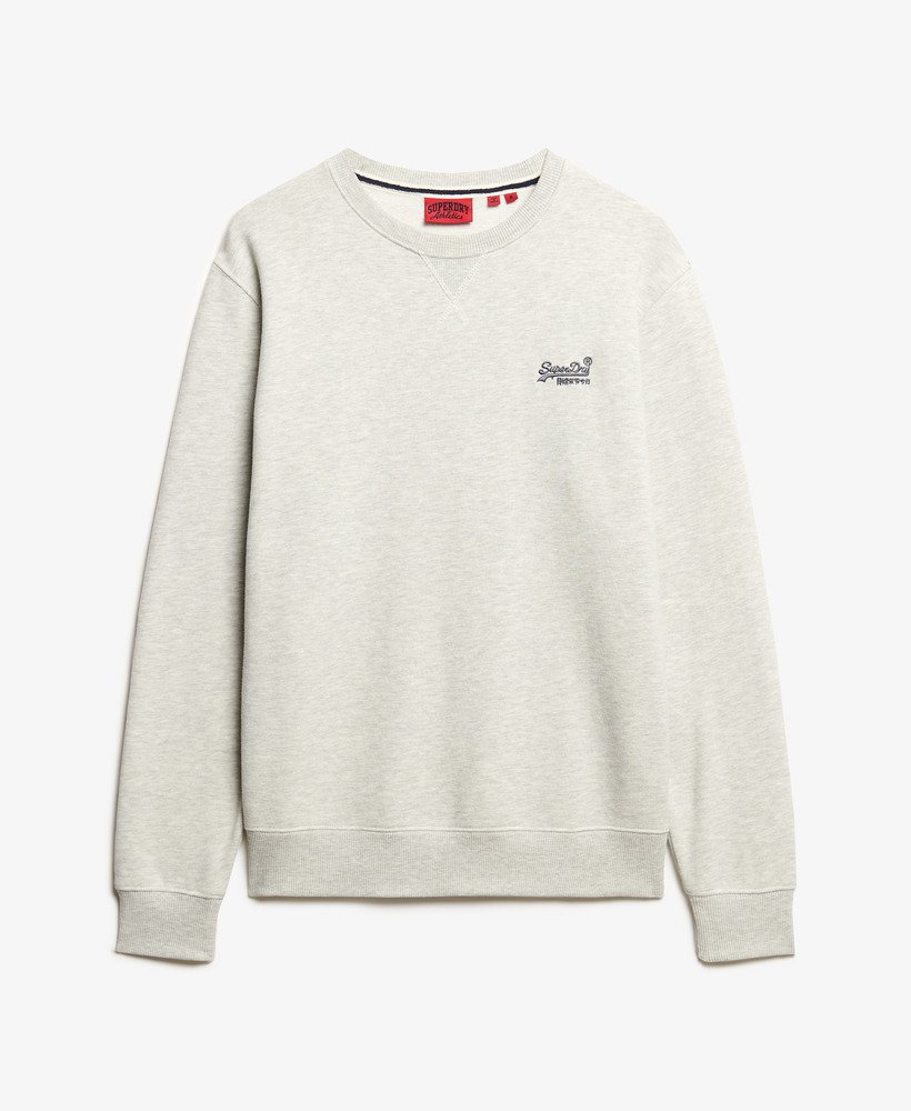 essential logo crew sweatshirt in glacier grey marl