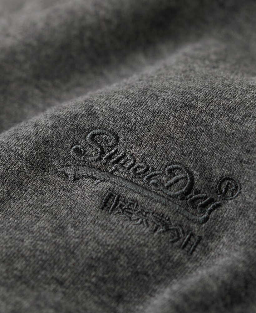 essential logo crew sweatshirt in carbon grey marl