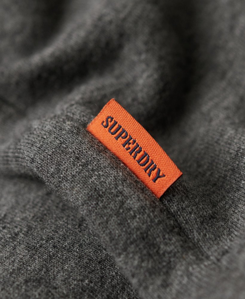 essential logo crew sweatshirt in carbon grey marl
