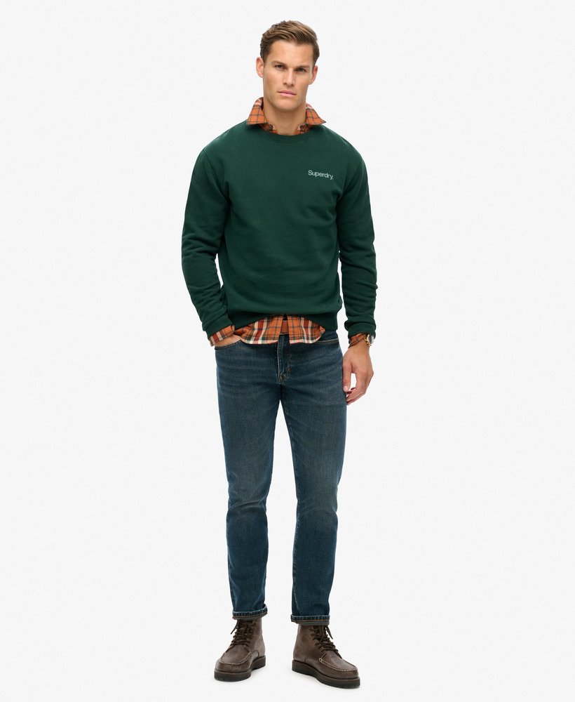core logo city loose crew sweatshirt in emailgroen