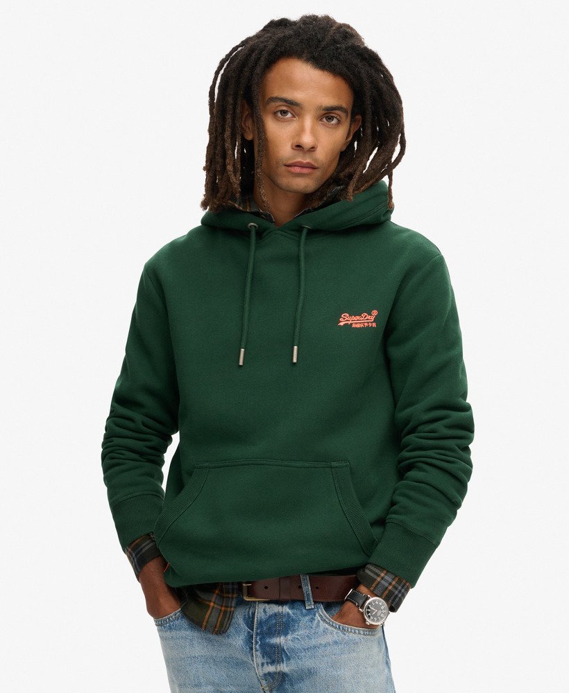 essential logo hoodie in emaillegroen