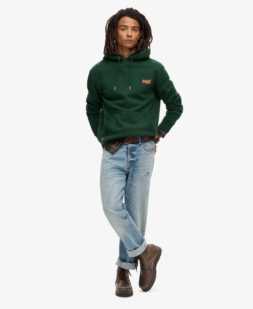 essential logo hoodie in emaillegroen