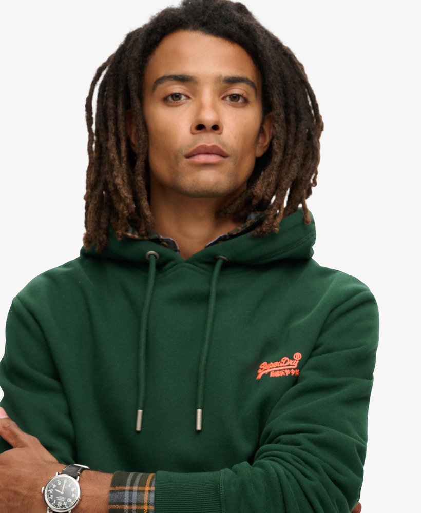 essential logo hoodie in emaillegroen